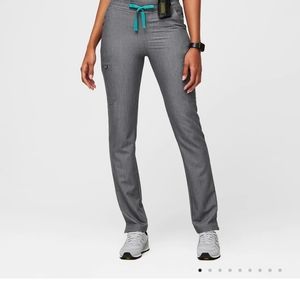 FIGS Womens Yola Graphite Gray High Rise Skinny Scrub Pants, size M